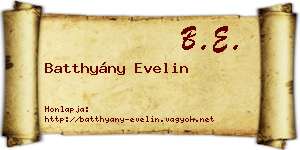 Batthyány Evelin névjegykártya